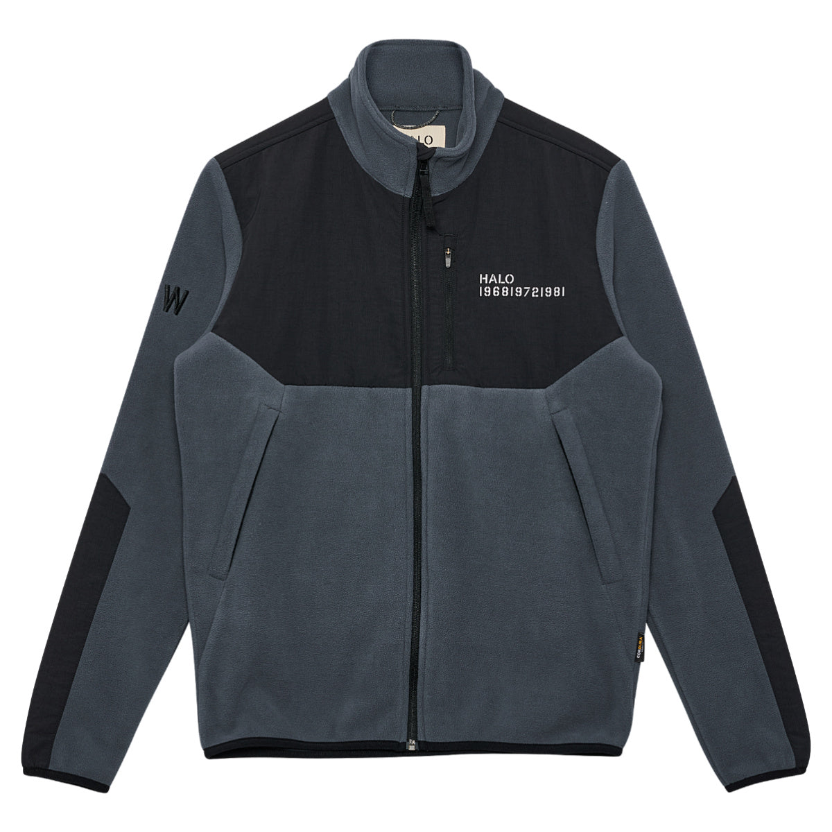 Blocked zip fleece
