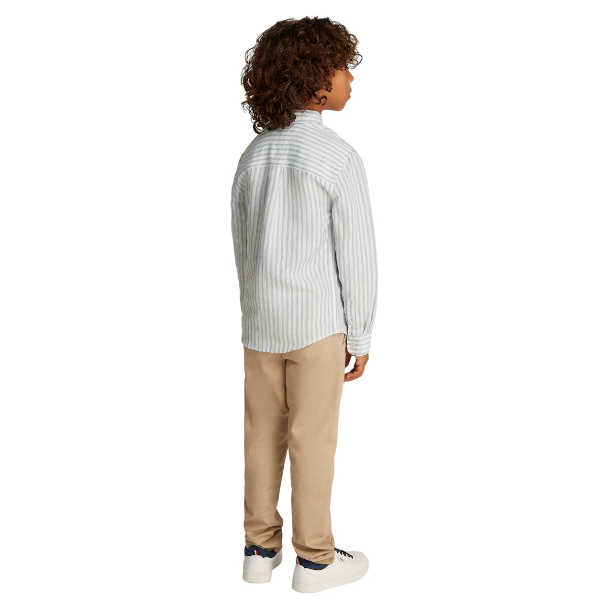 Linen blend striped