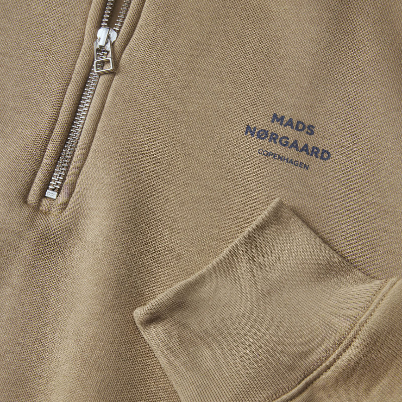 Mads Nørgaard standard half zip logo sweat