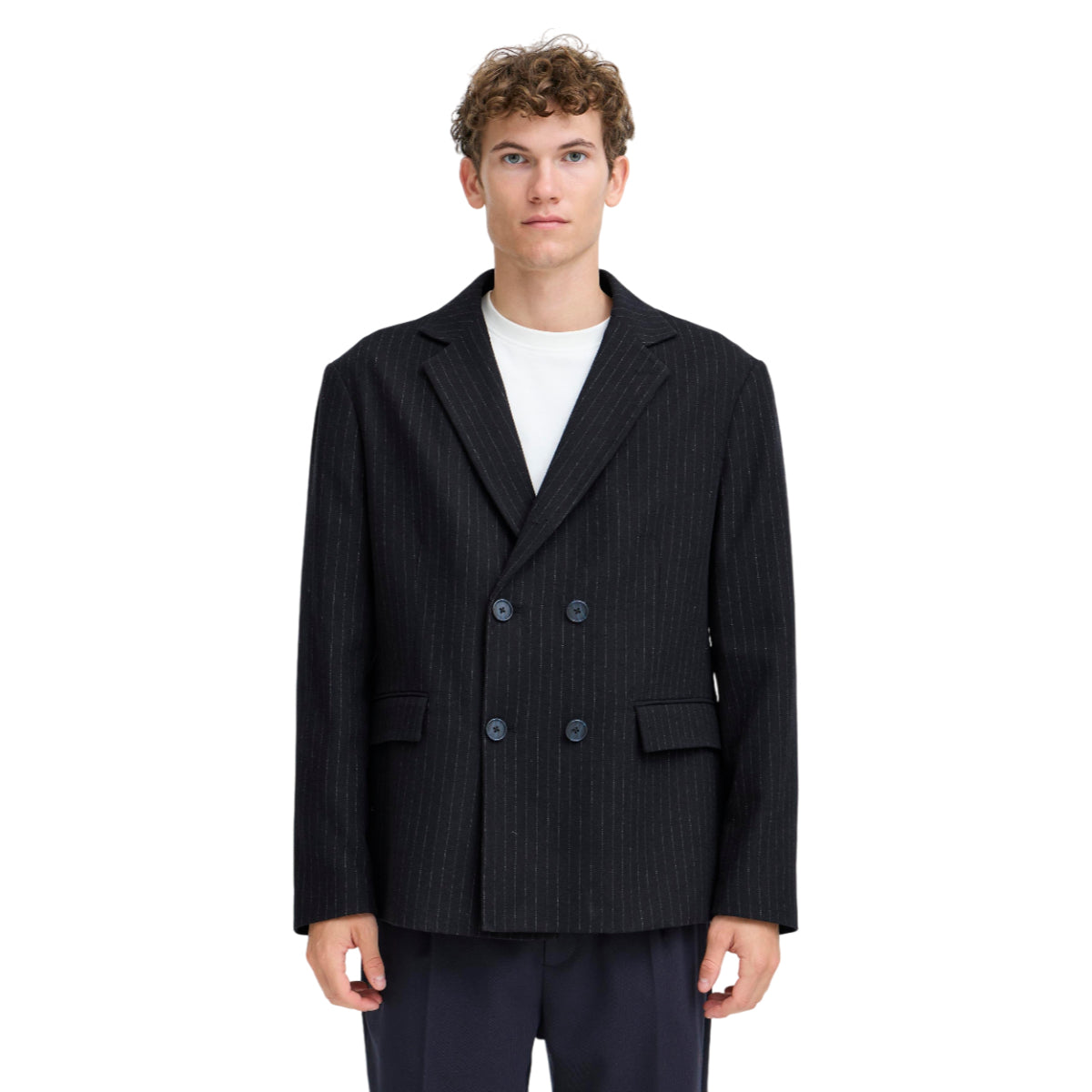 Alby 0240 pinstriped blazer