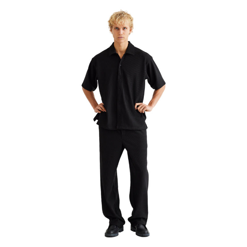 Woodbird WBBanks plisse shirt