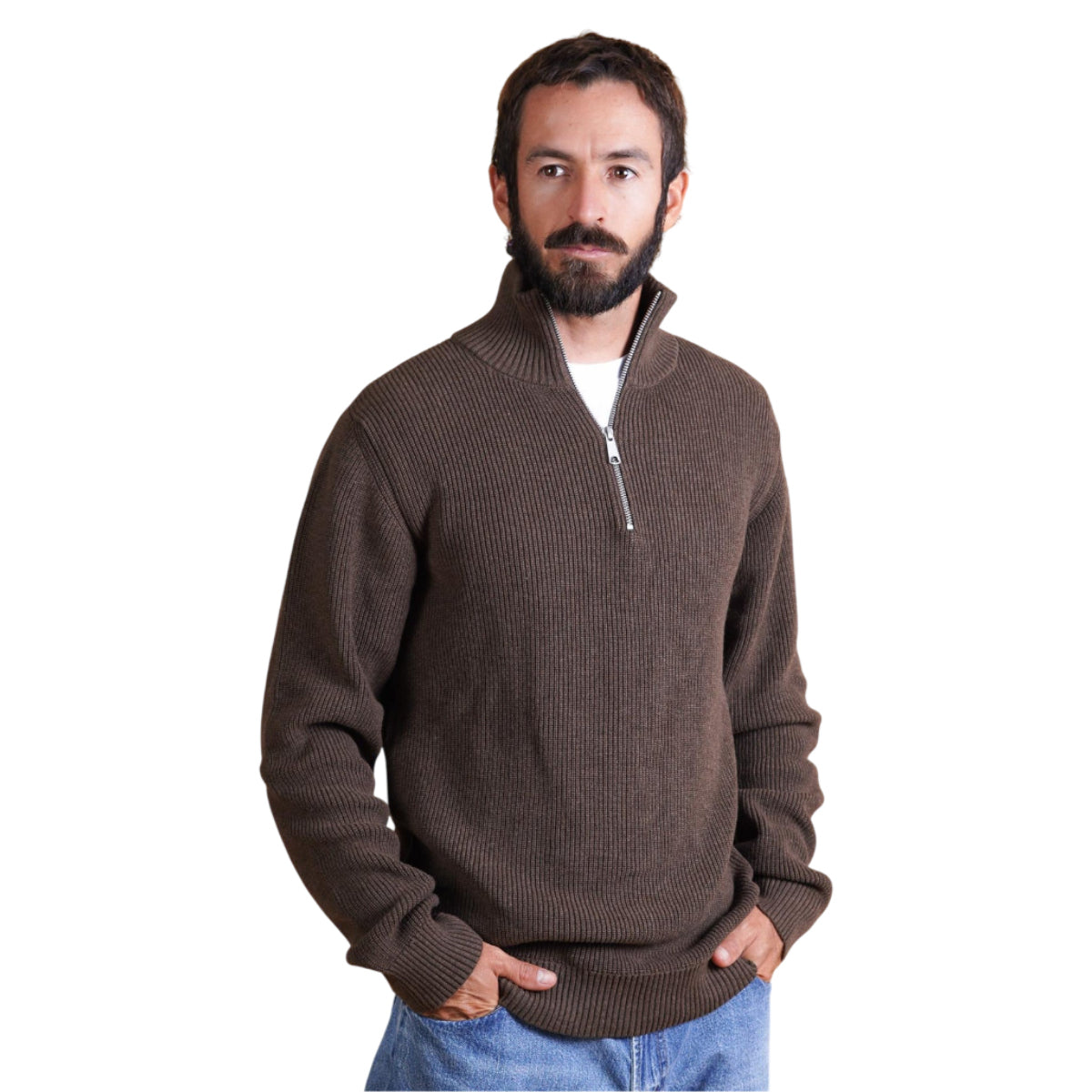 Half zip organic cotton