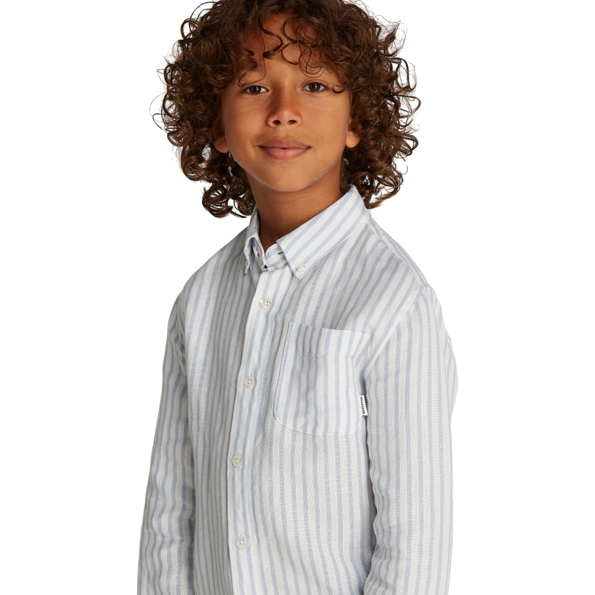 Linen blend striped