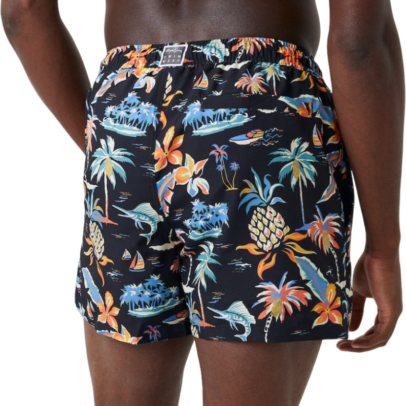 Borg print swim shorts