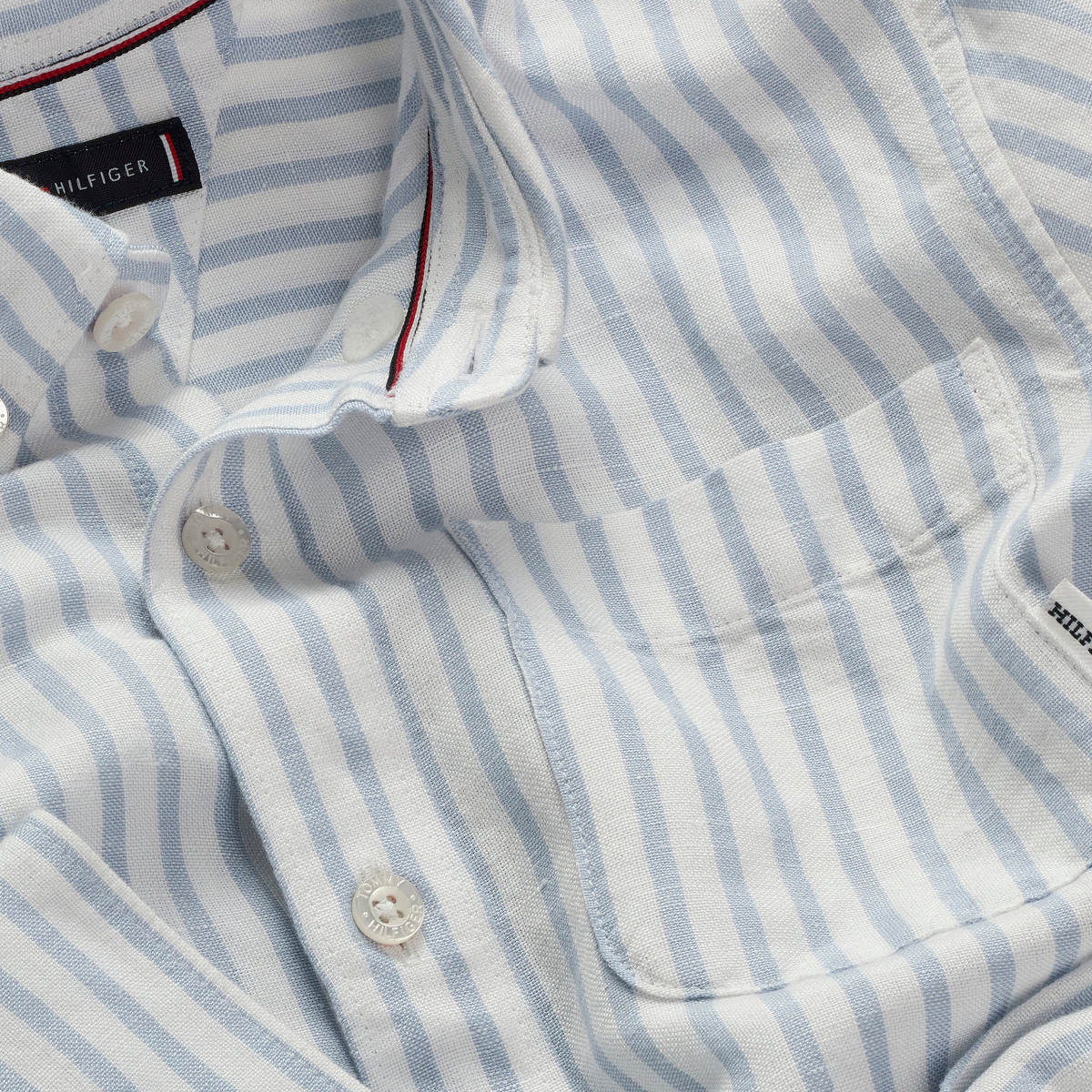 Linen blend striped