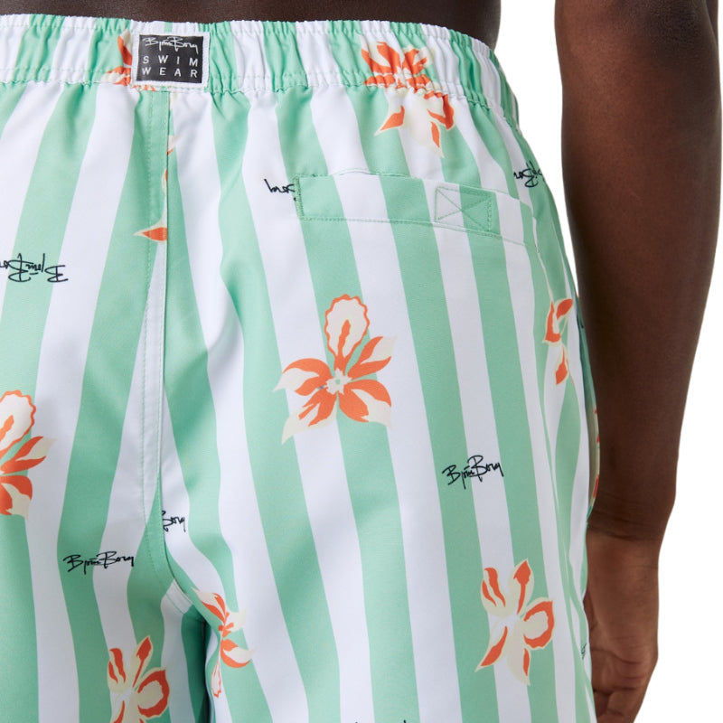Borg print swim shorts