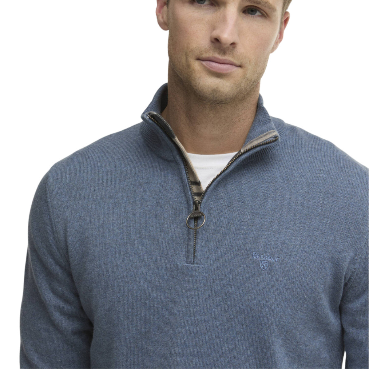 Cotton half zip