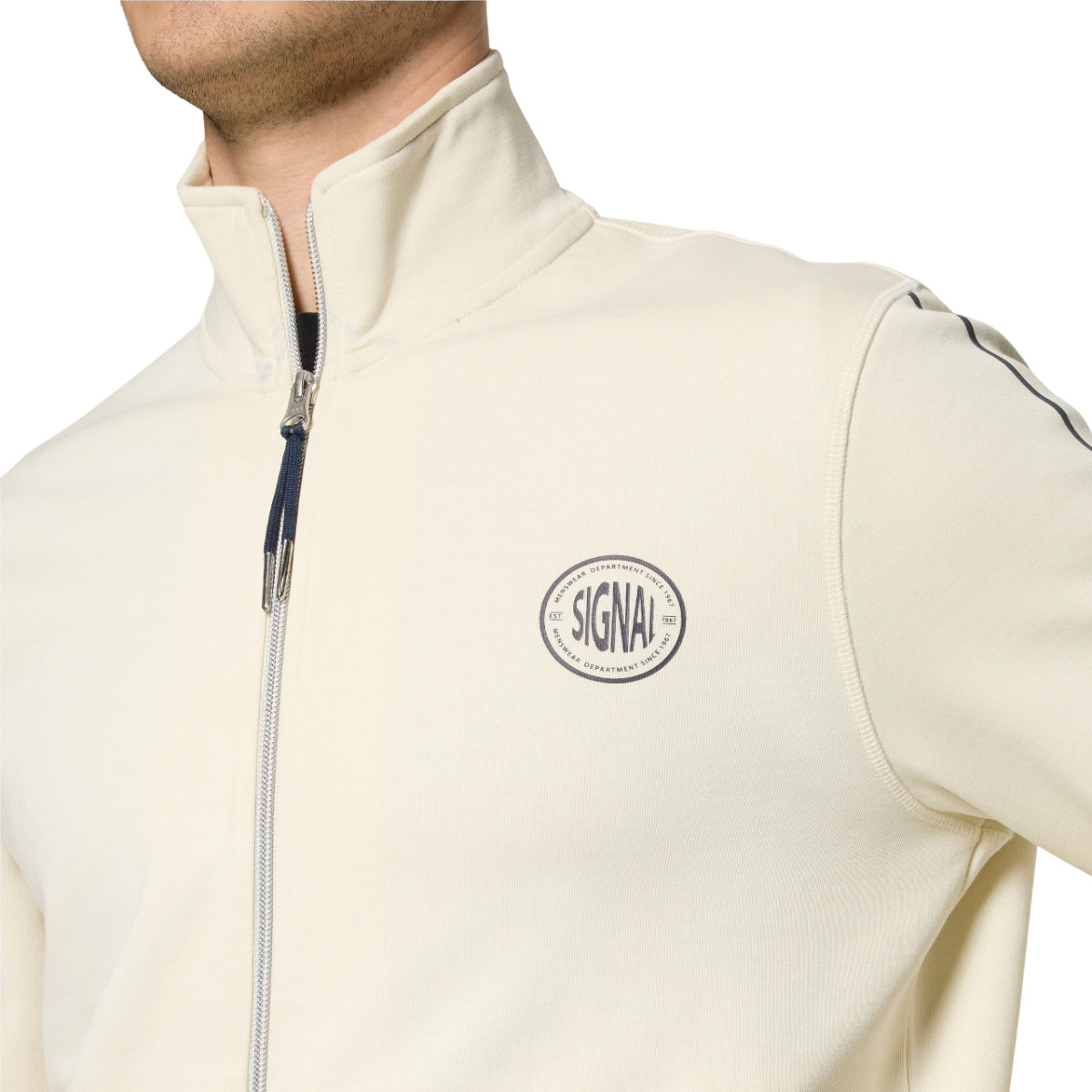 Matt zip sweat cardigan