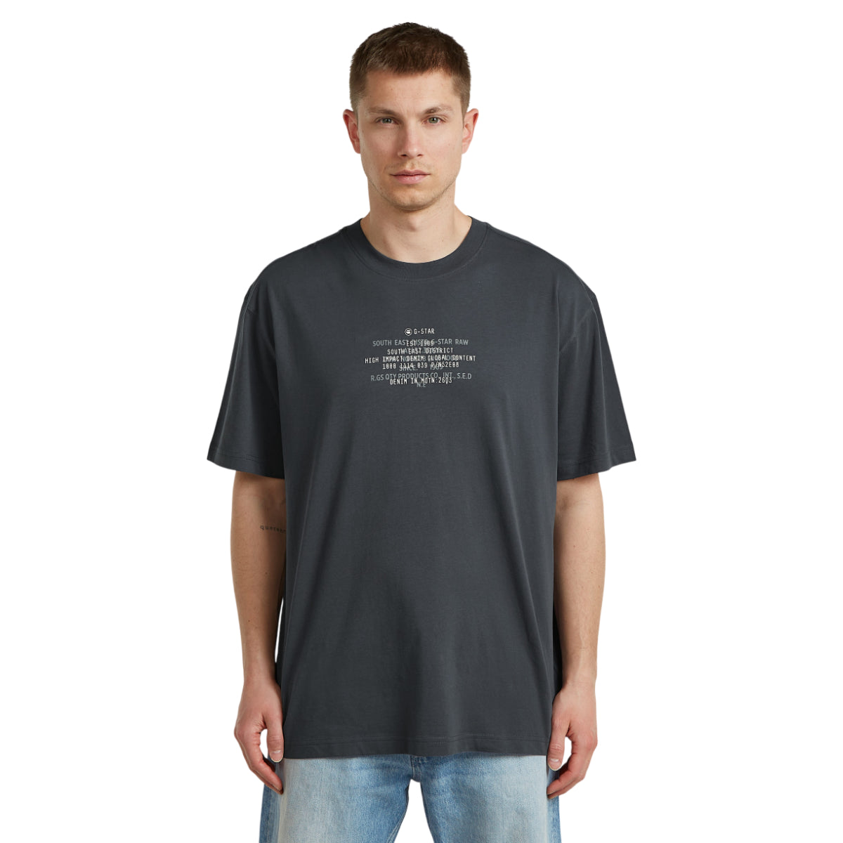Multi text relaxed tee