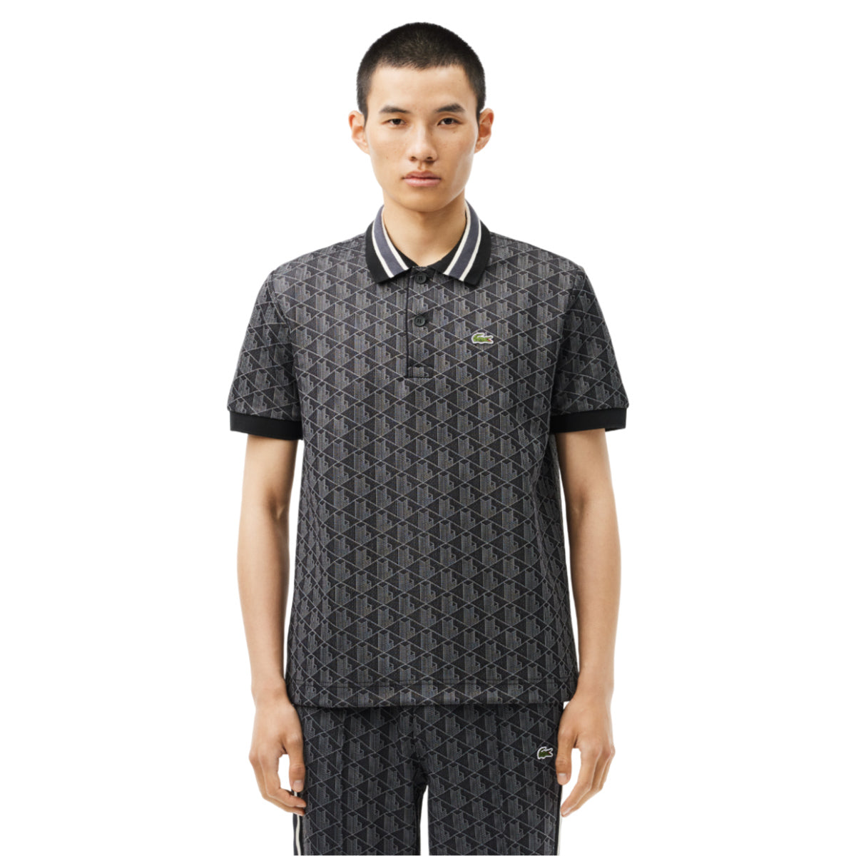 Short sleeved ribbed Collar Sh