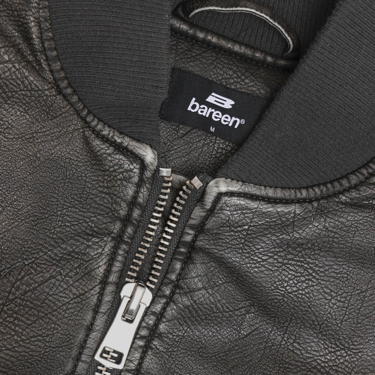 Faux læder bomber jakke