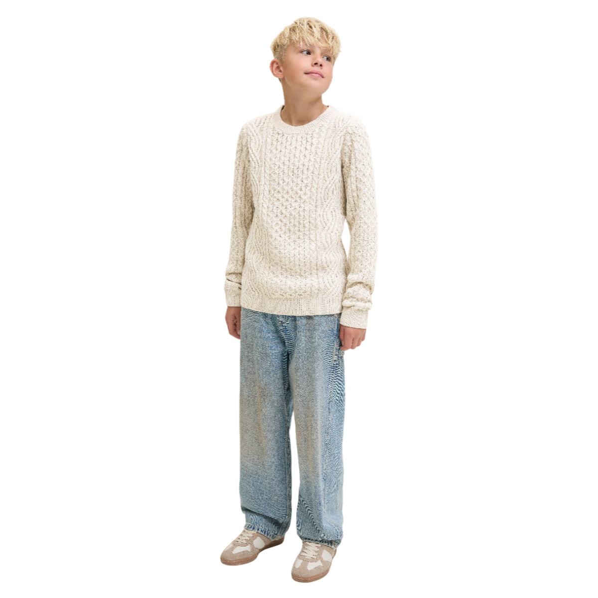Jprblusean knit cable crew