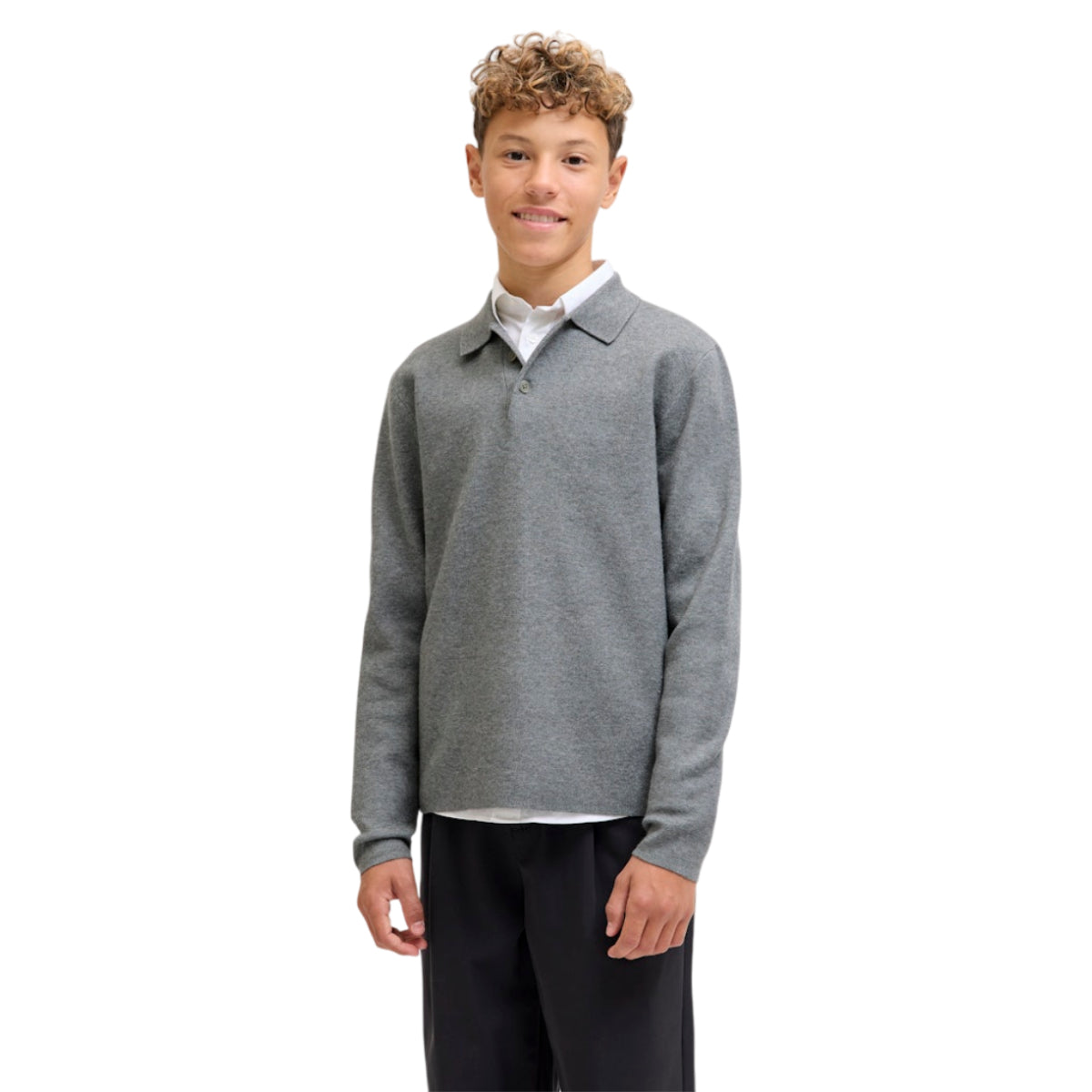 Jprblabradfort knit polo ln