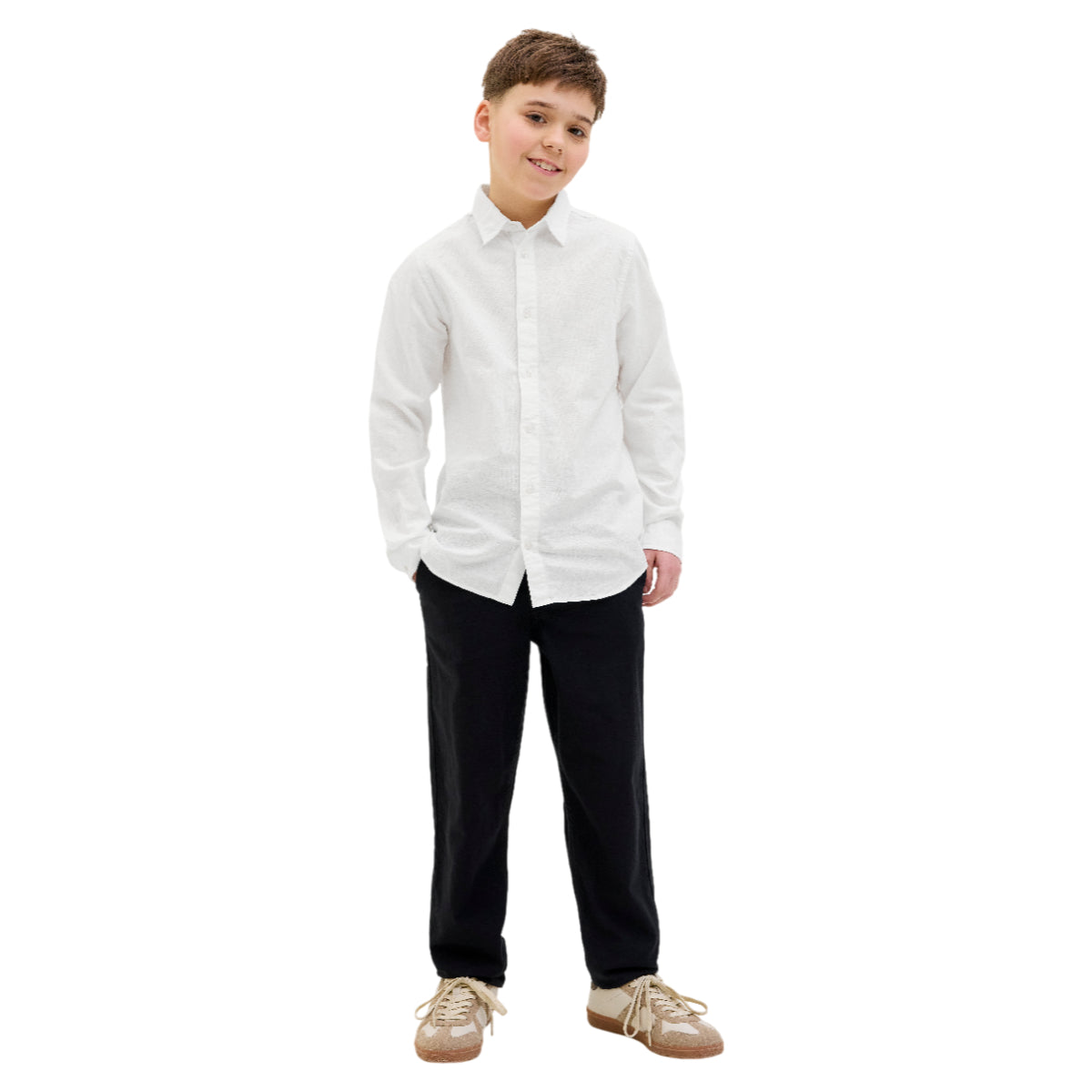Jjebreeze linen blend shirt ls