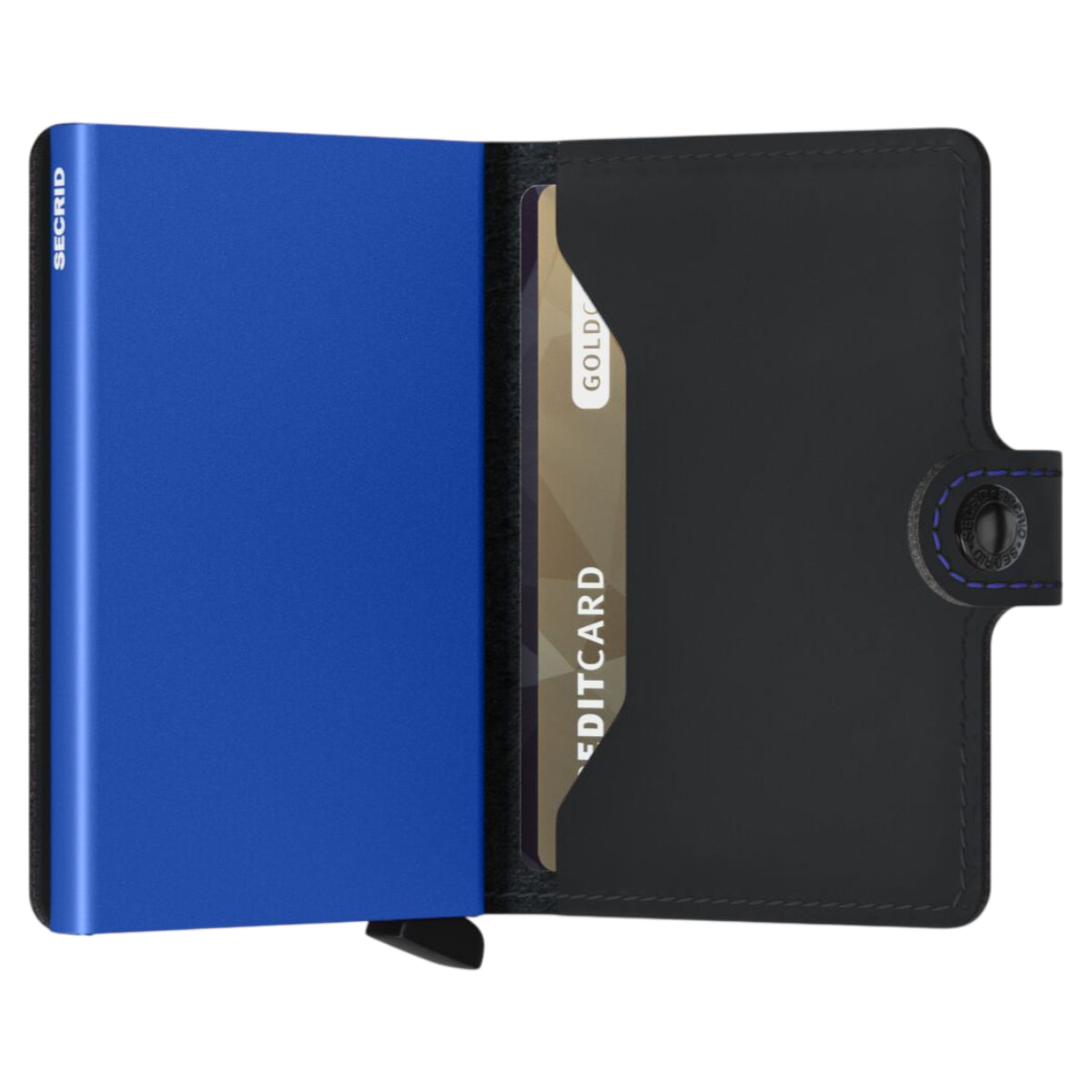 Miniwallet mattee black & blue