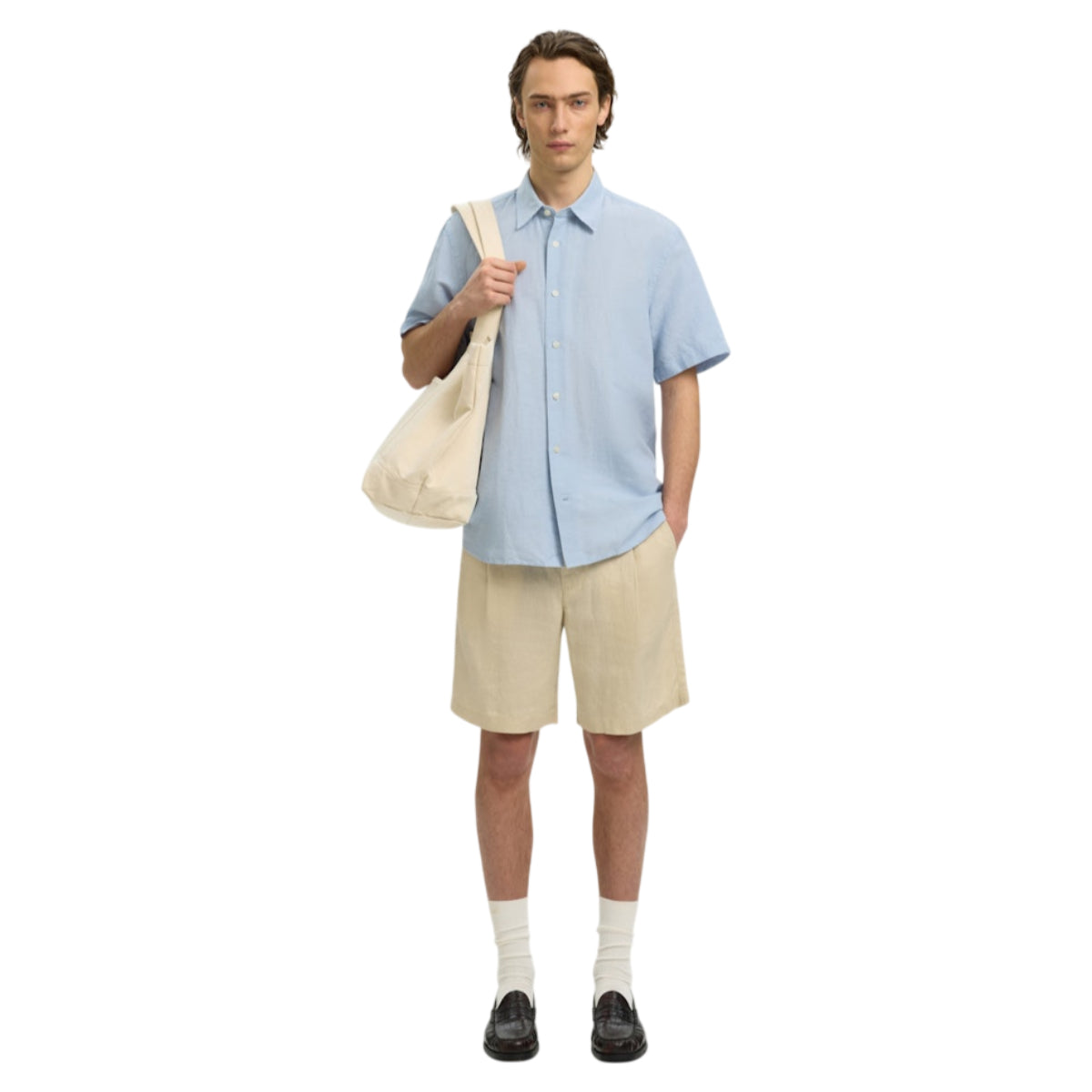 Clay linenblend shirt