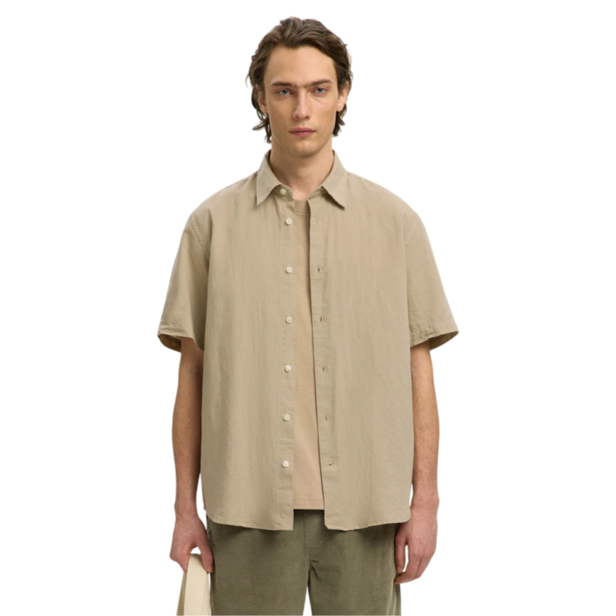 Clay linenblend shirt