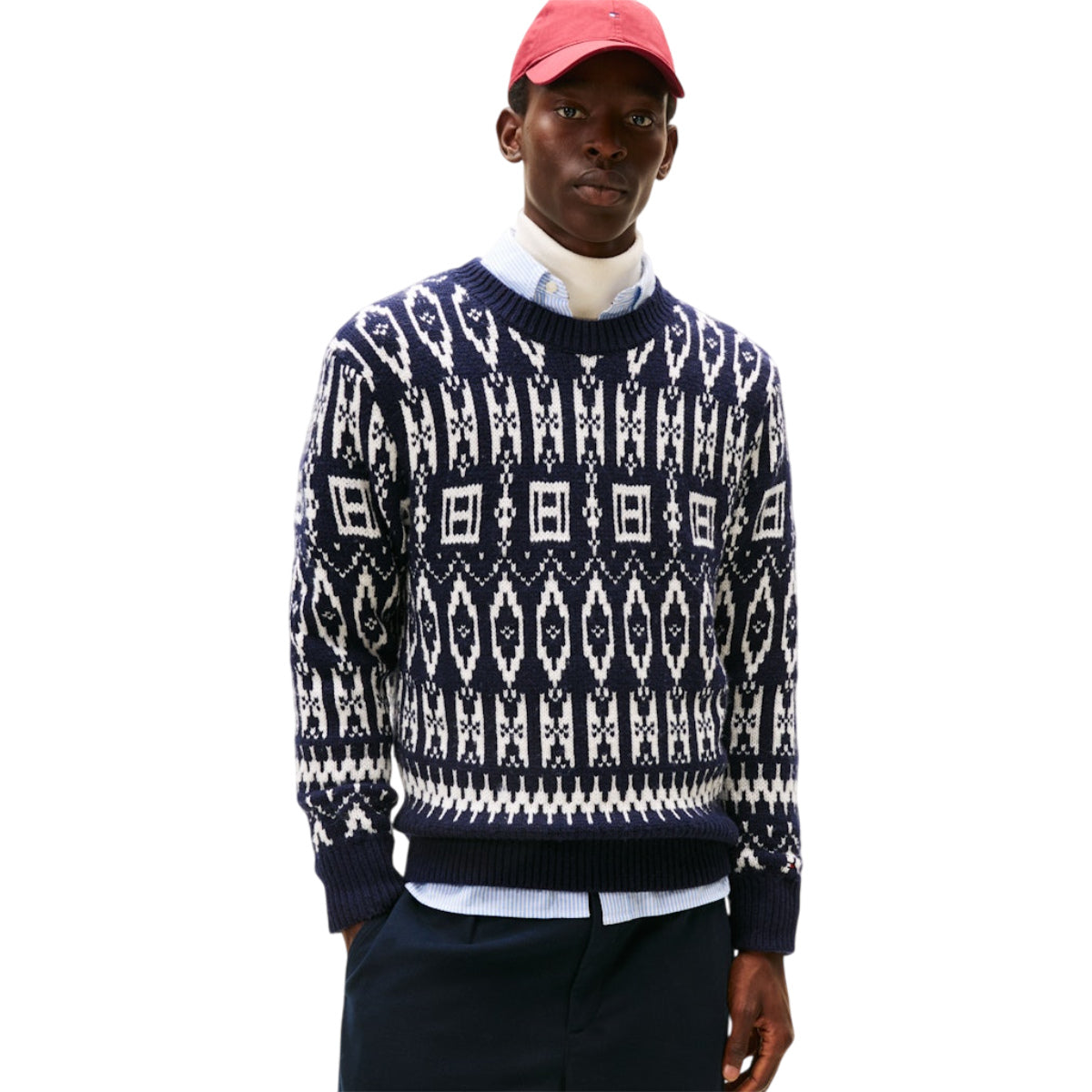 Wool blend aop fairisle