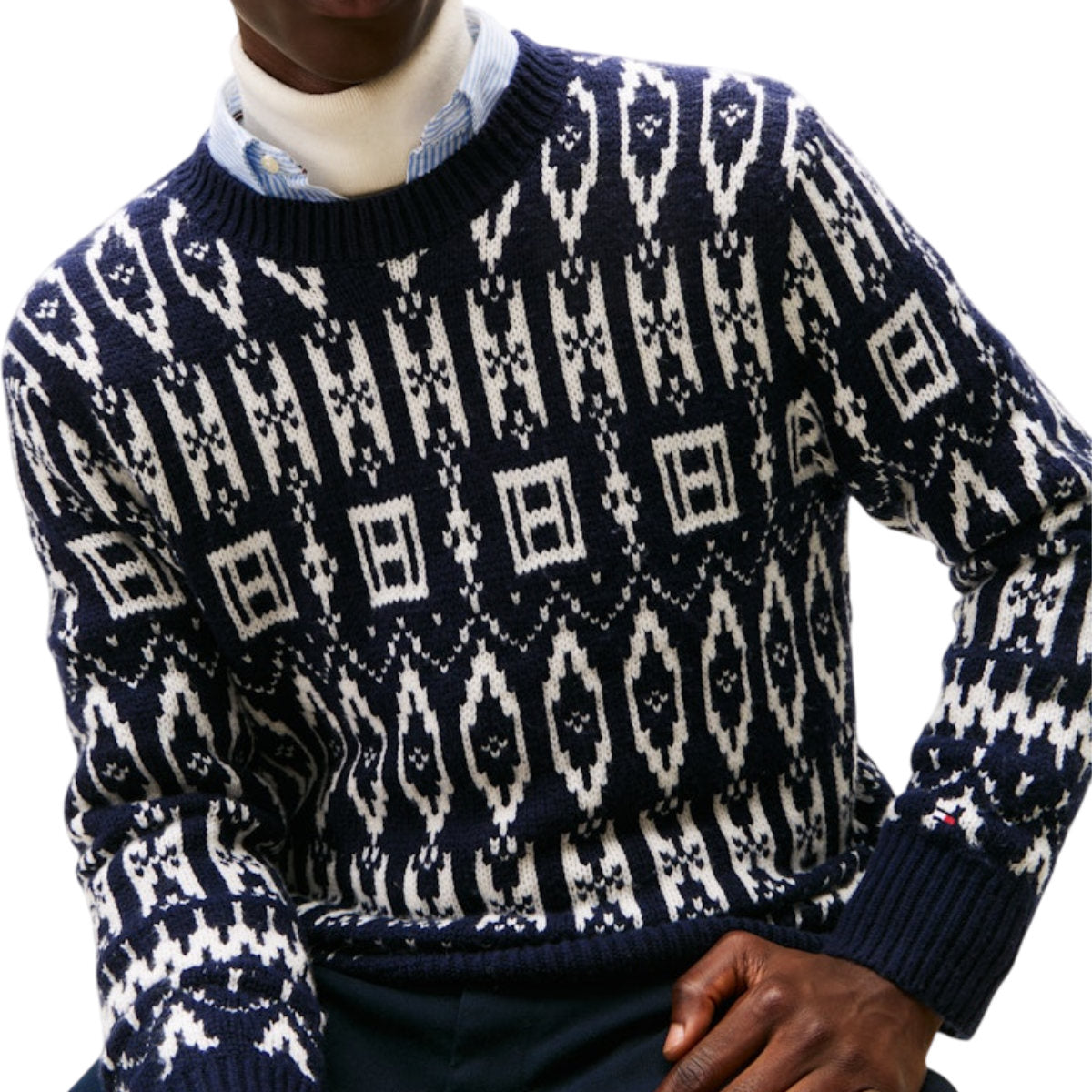 Wool blend aop fairisle