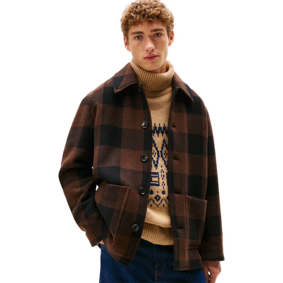 wool dbl face check