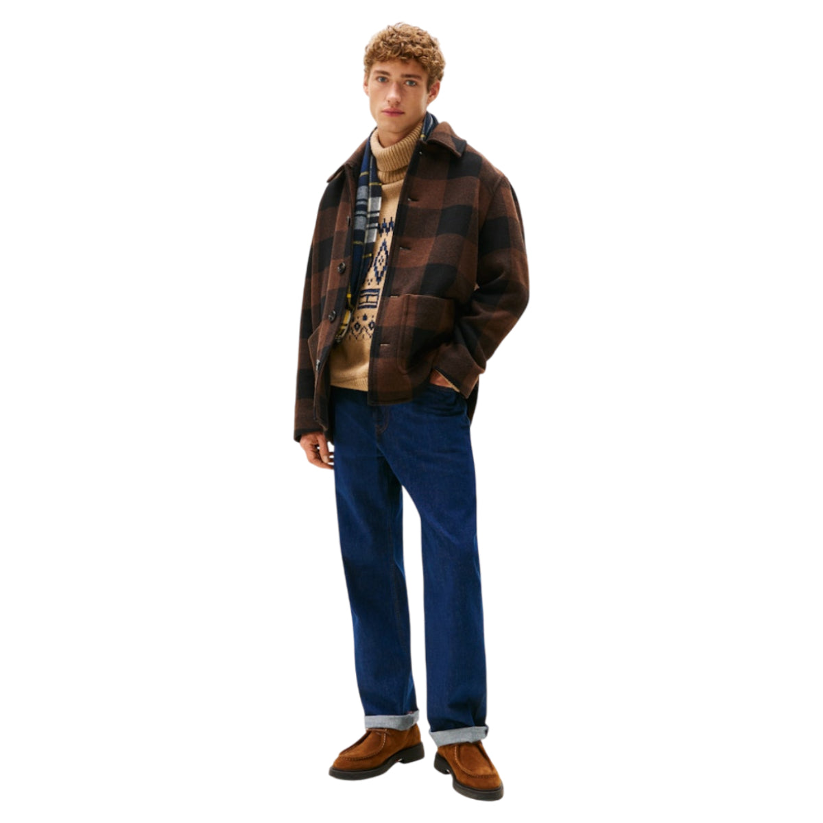 wool dbl face check