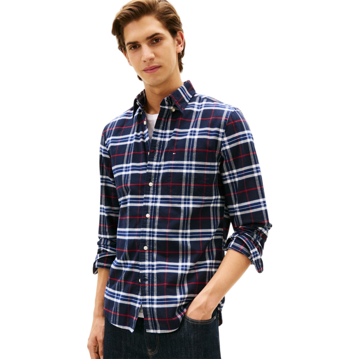 Brushed oxford check
