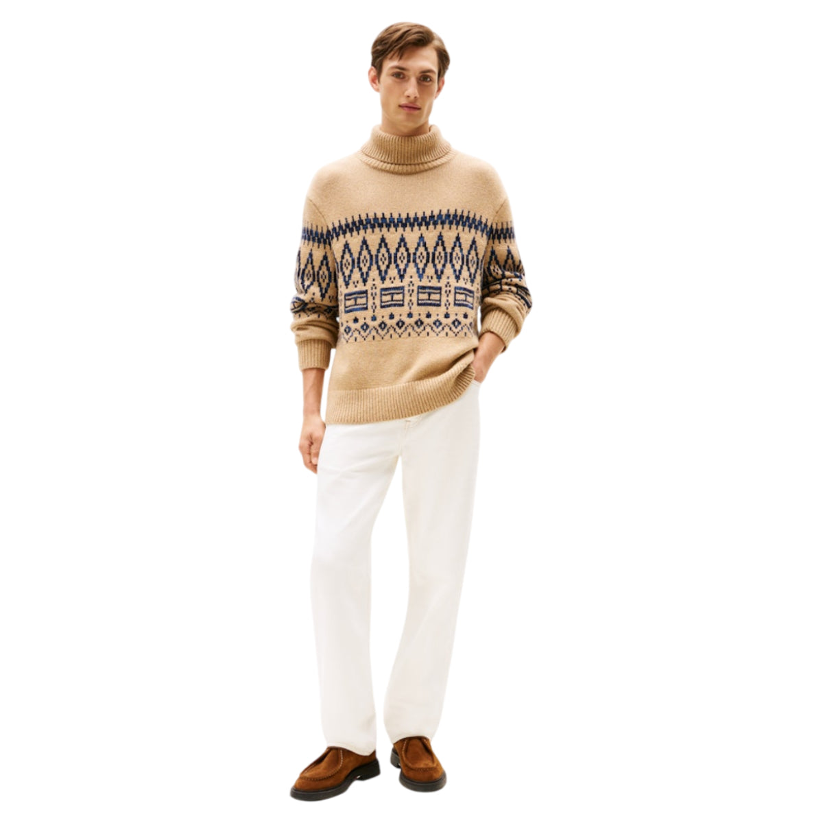 Placed fairisle wool