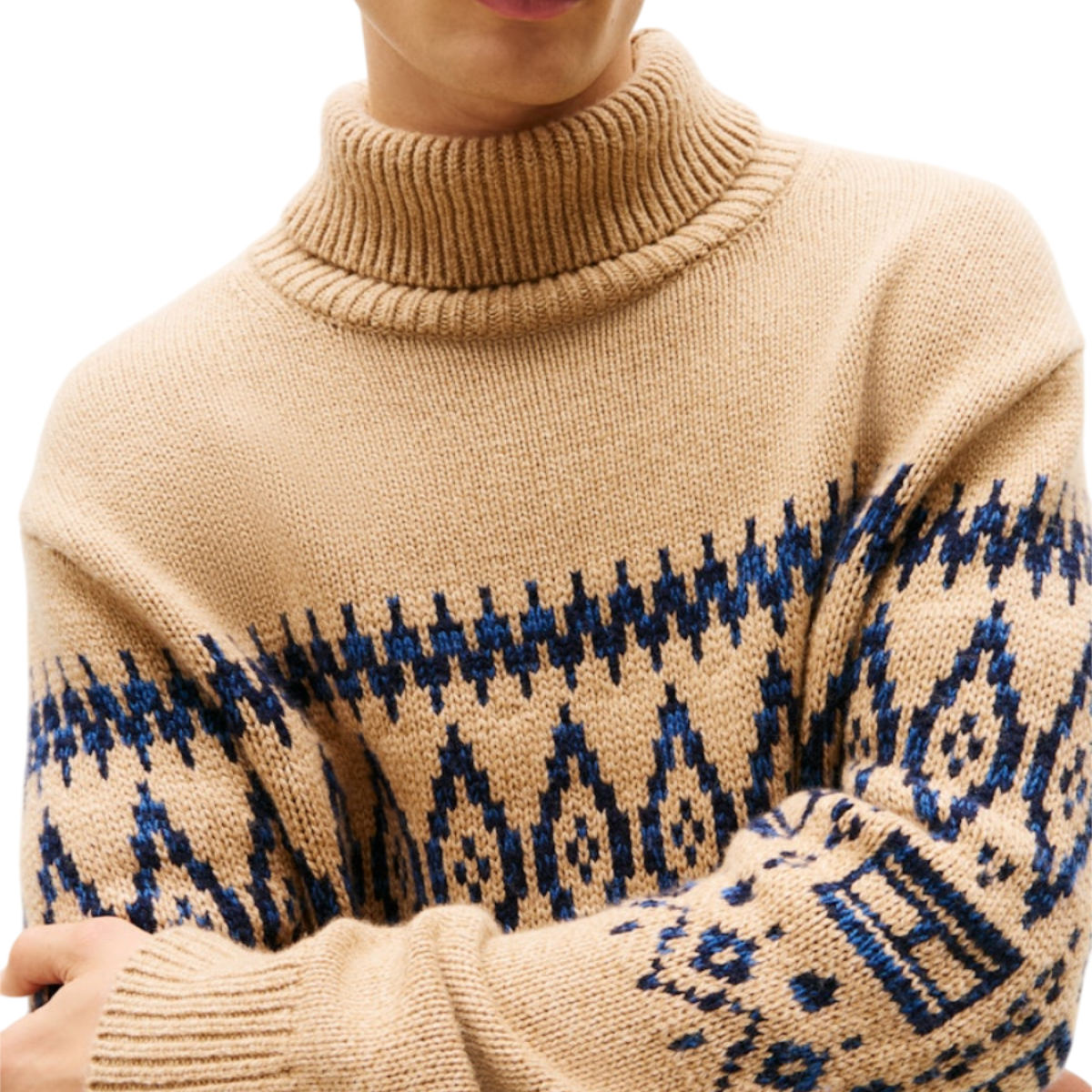 Placed fairisle wool