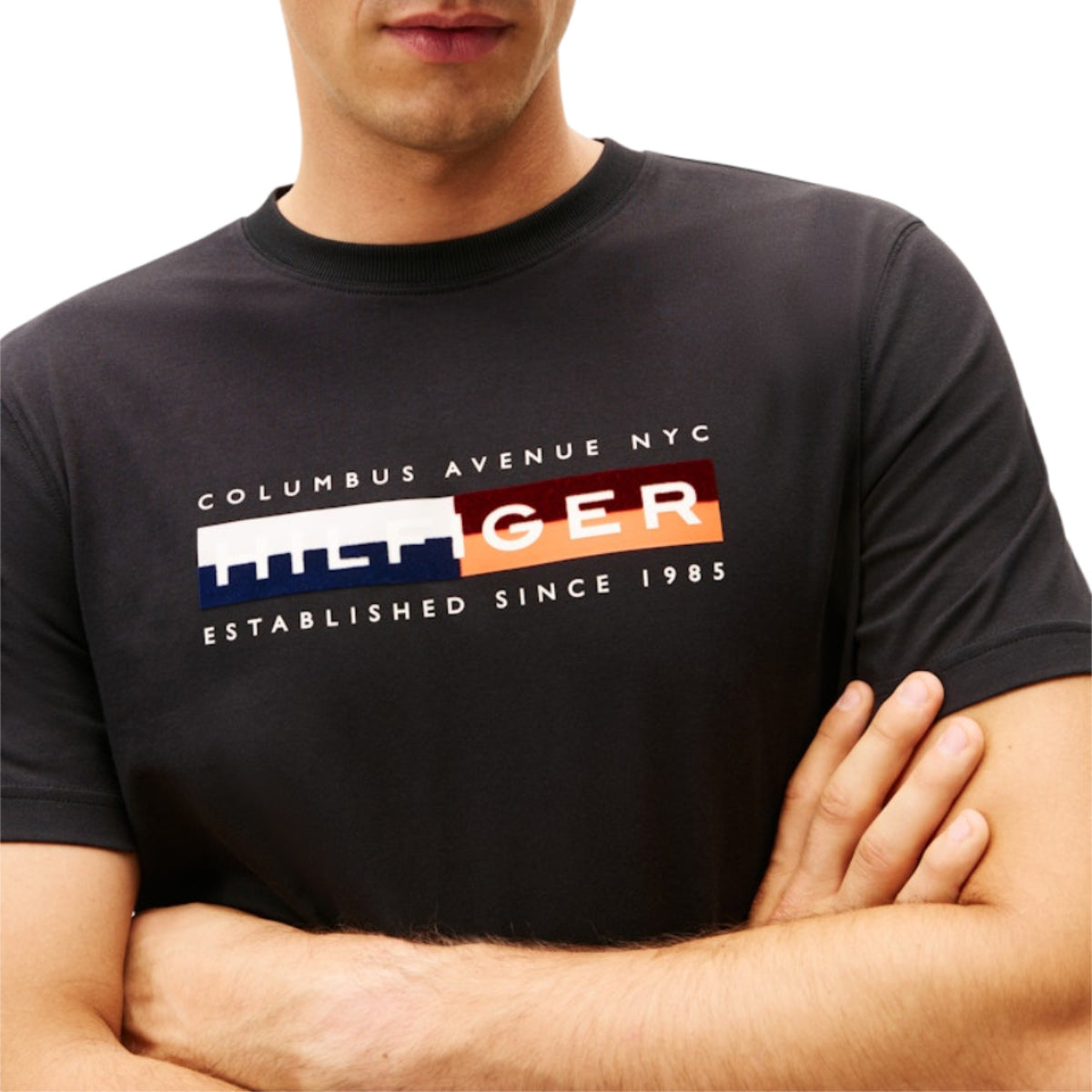 Colourblock graphic tee