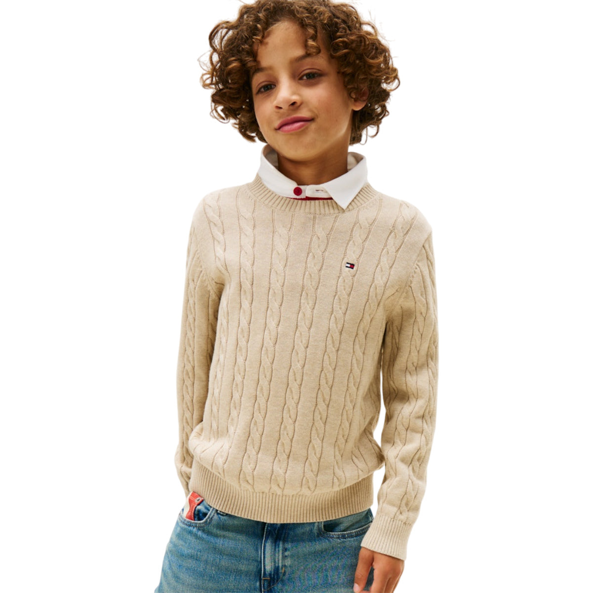 Cotton cable sweater