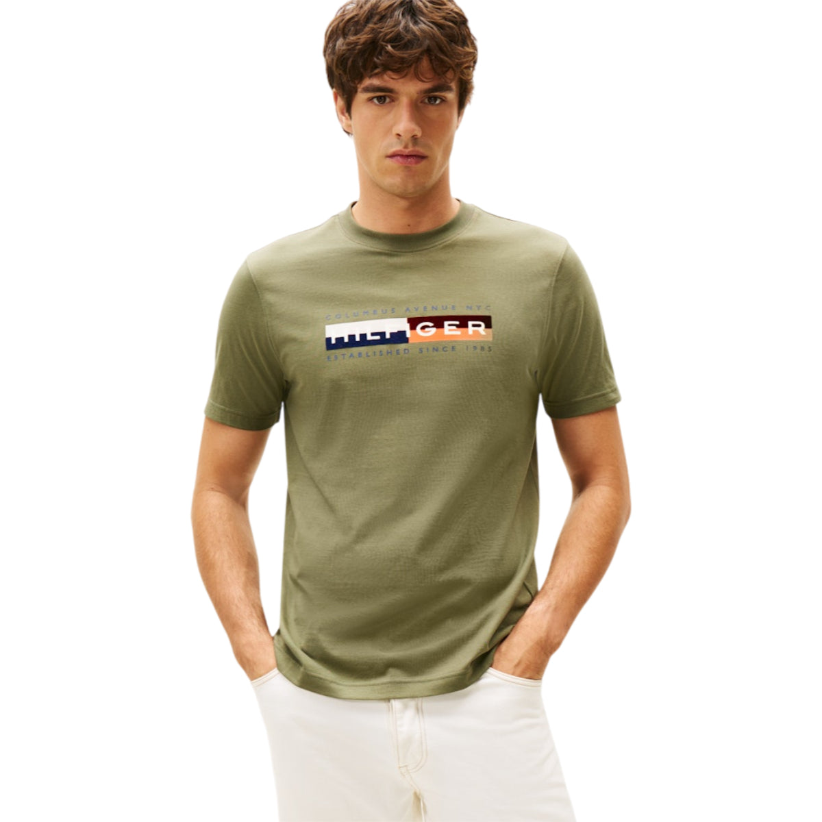 Colourblock graphic tee