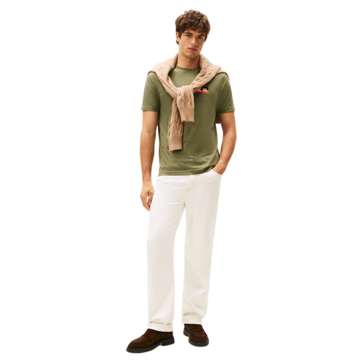 Colourblock graphic tee