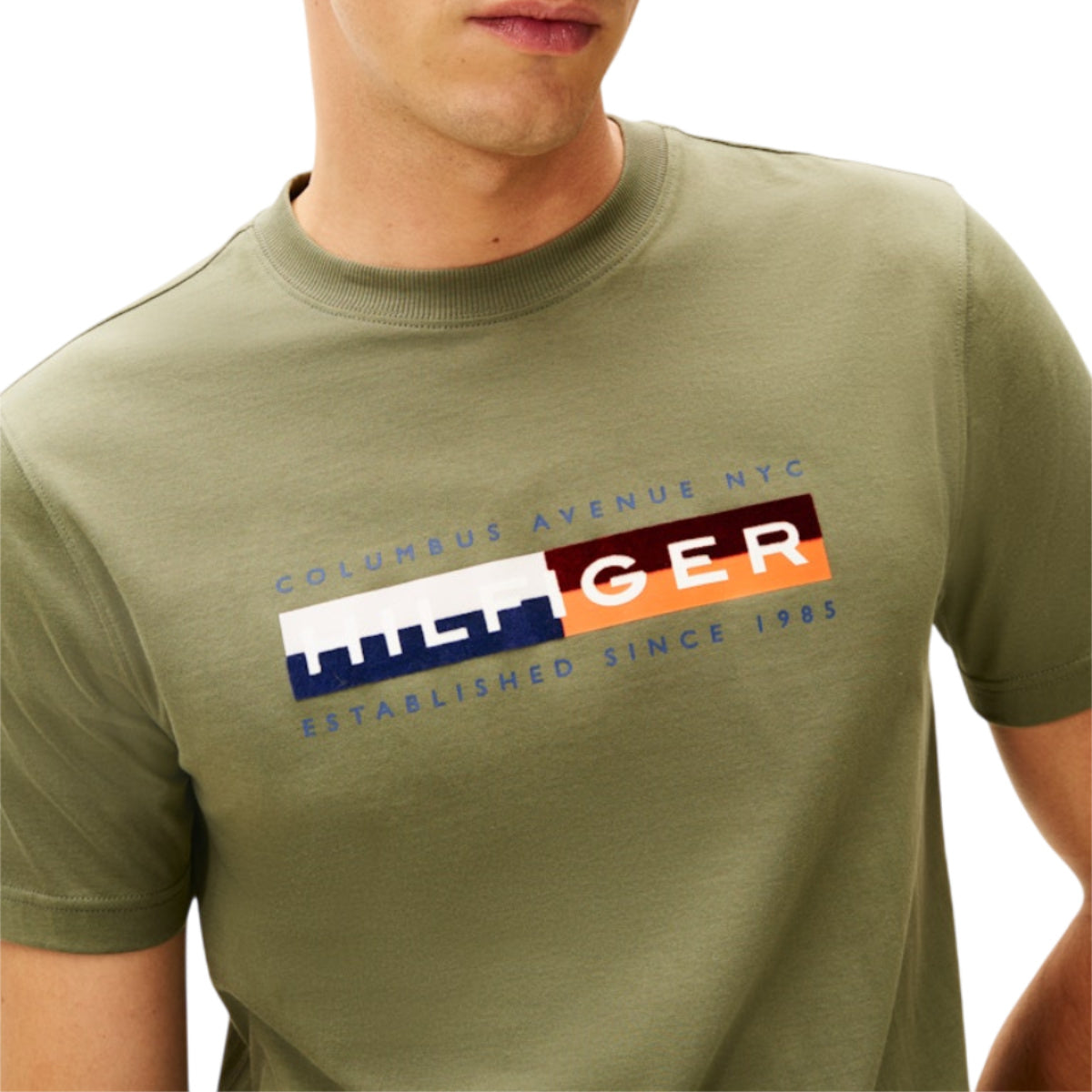 Colourblock graphic tee