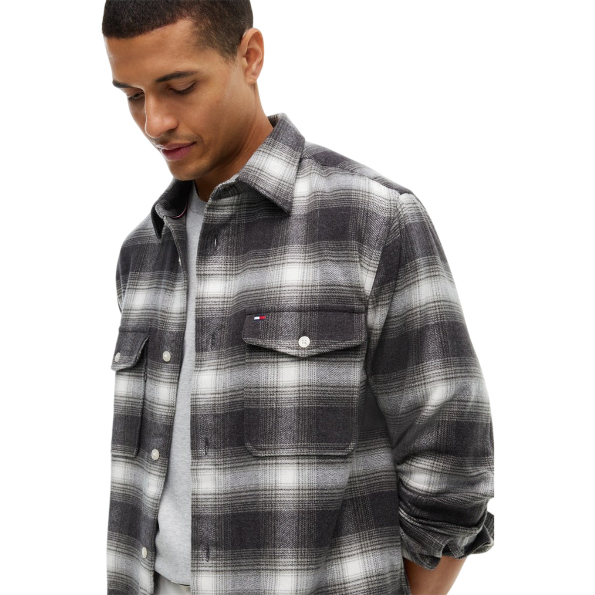 Flannel check overshirt