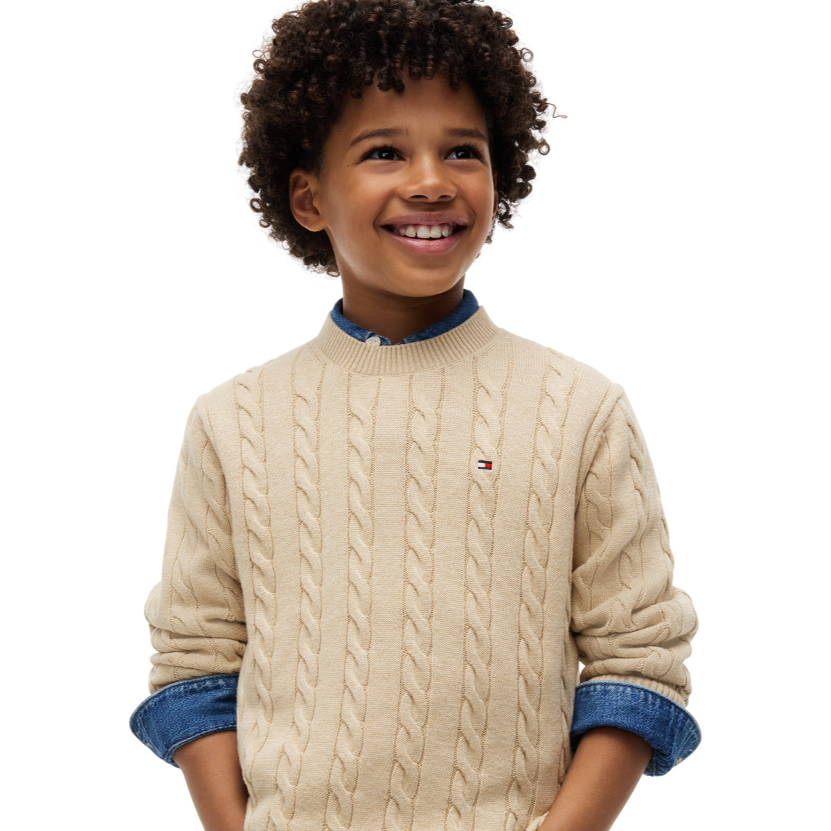 Cotton cable sweater