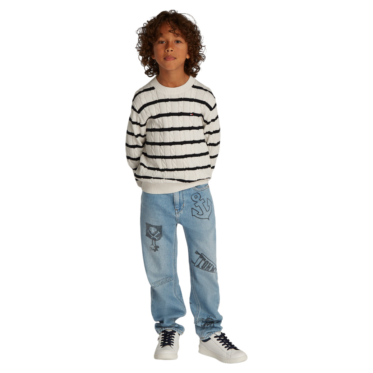 Crew neck cotton cab