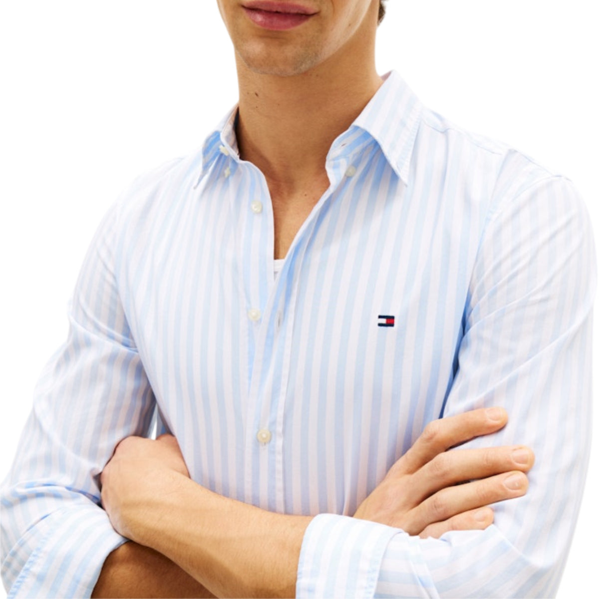 Flex poplin stripe shirt