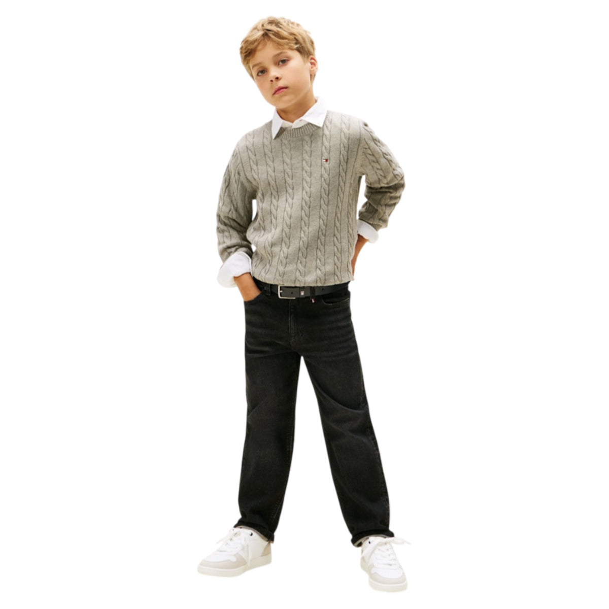 Cotton cable sweater