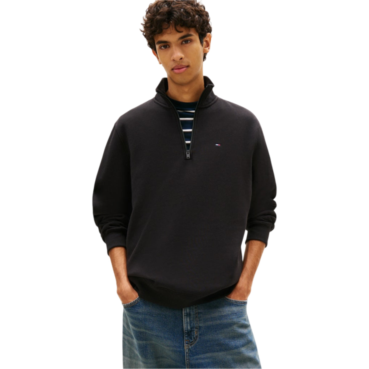 Tjm reg fleece 1/4 zip mock