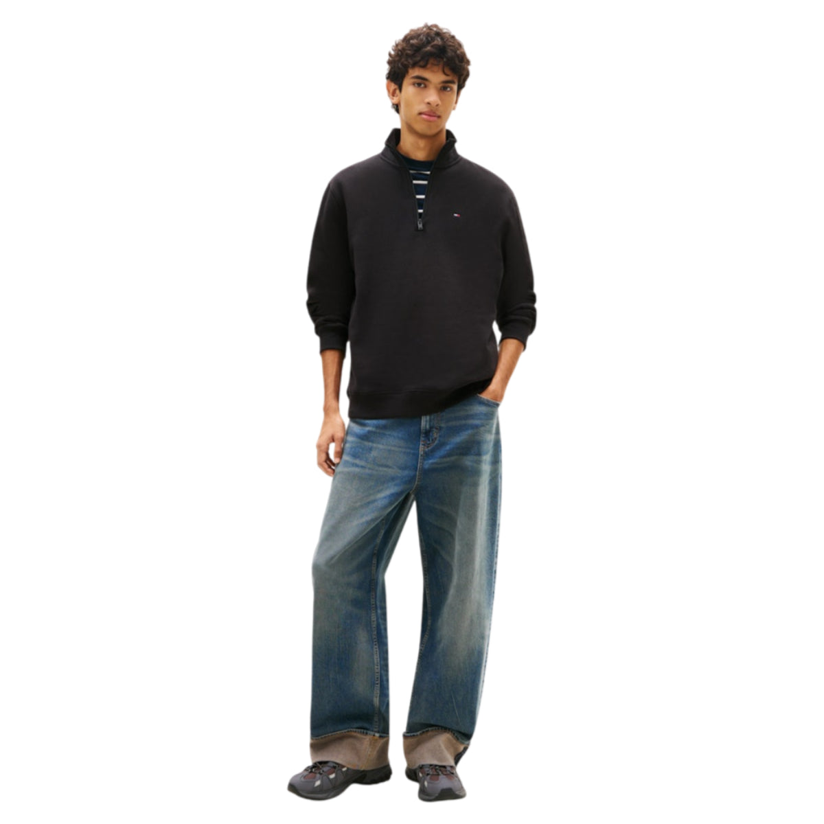 Tjm reg fleece 1/4 zip mock