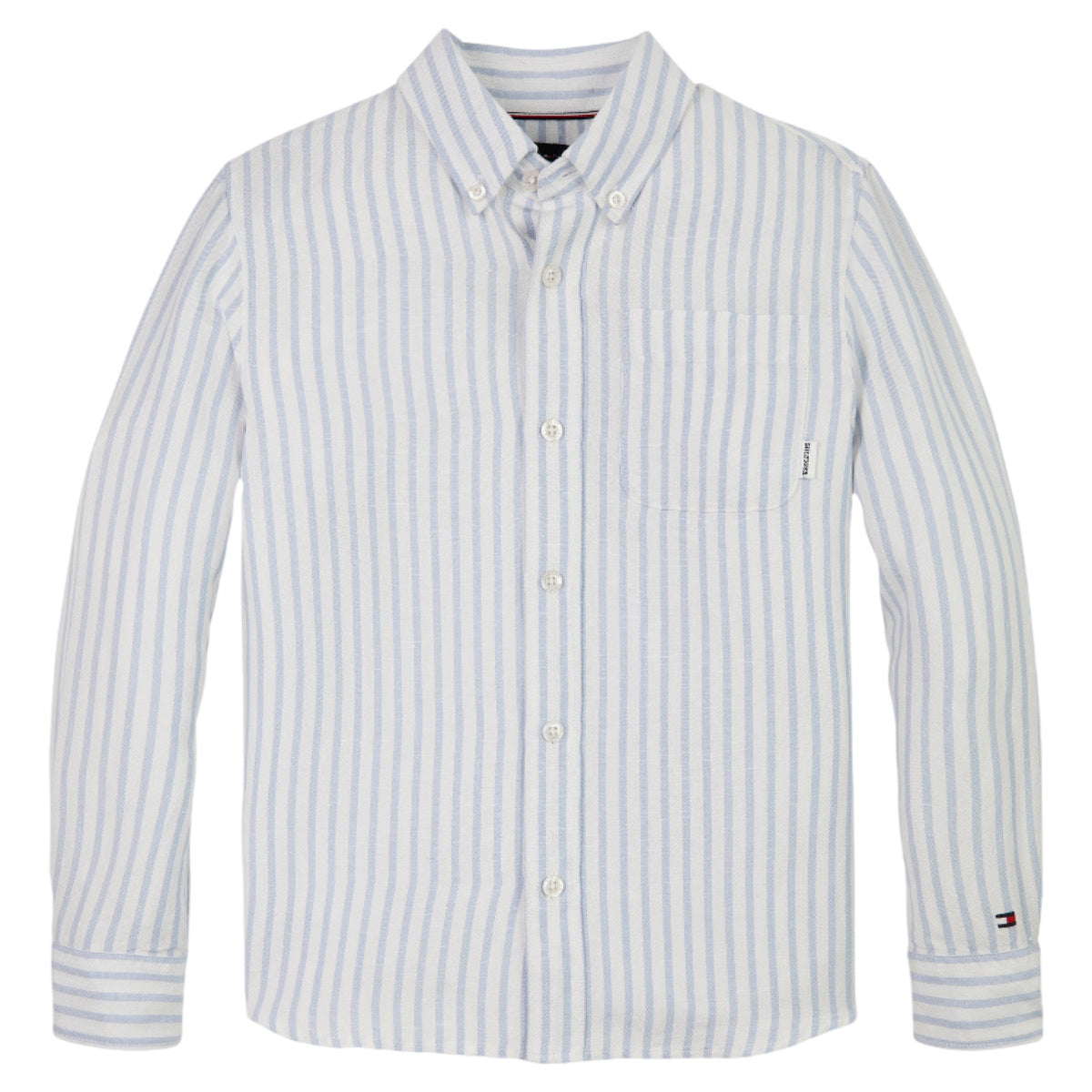 Linen blend striped