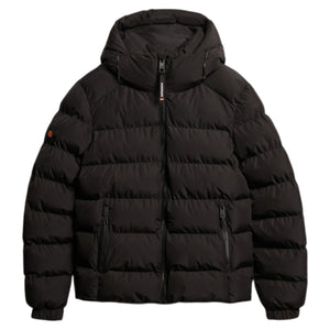 Hooded sports puffer jacket