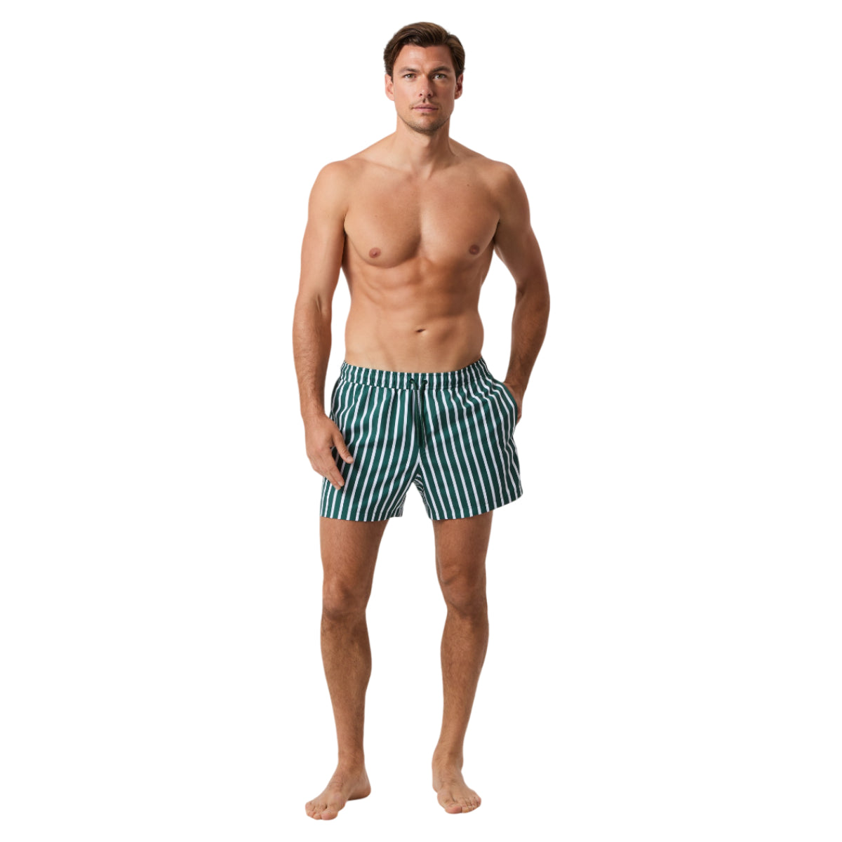 Borg print swim shorts