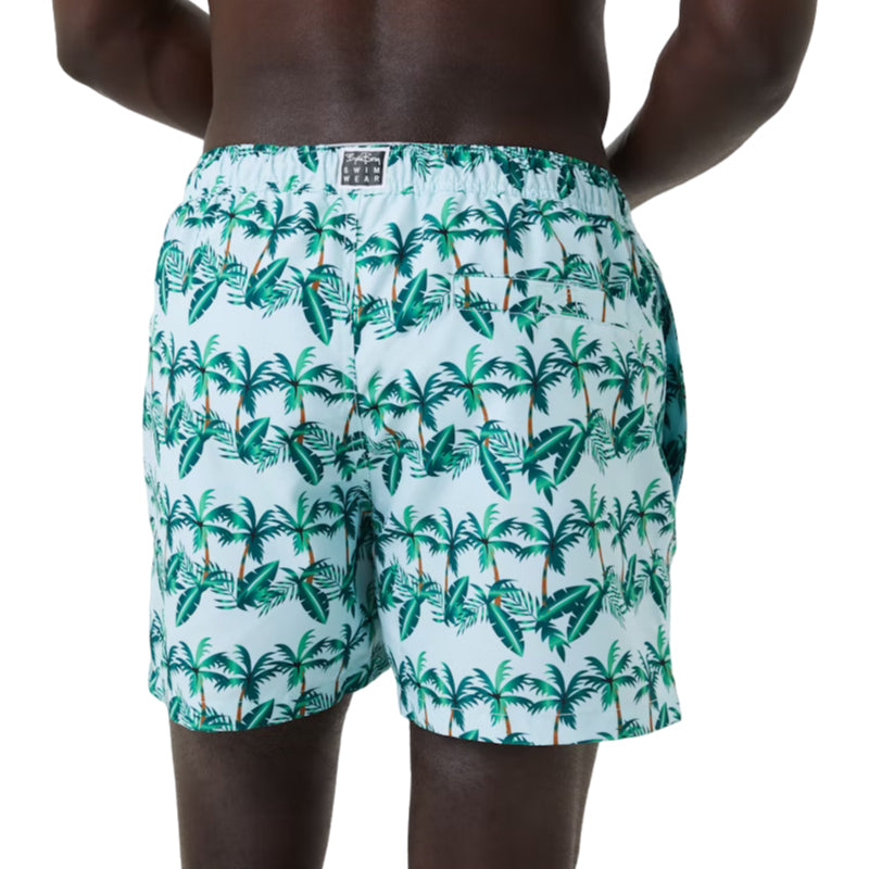 Borg print swim shorts