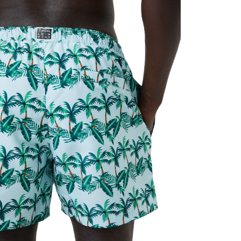 Borg print swim shorts