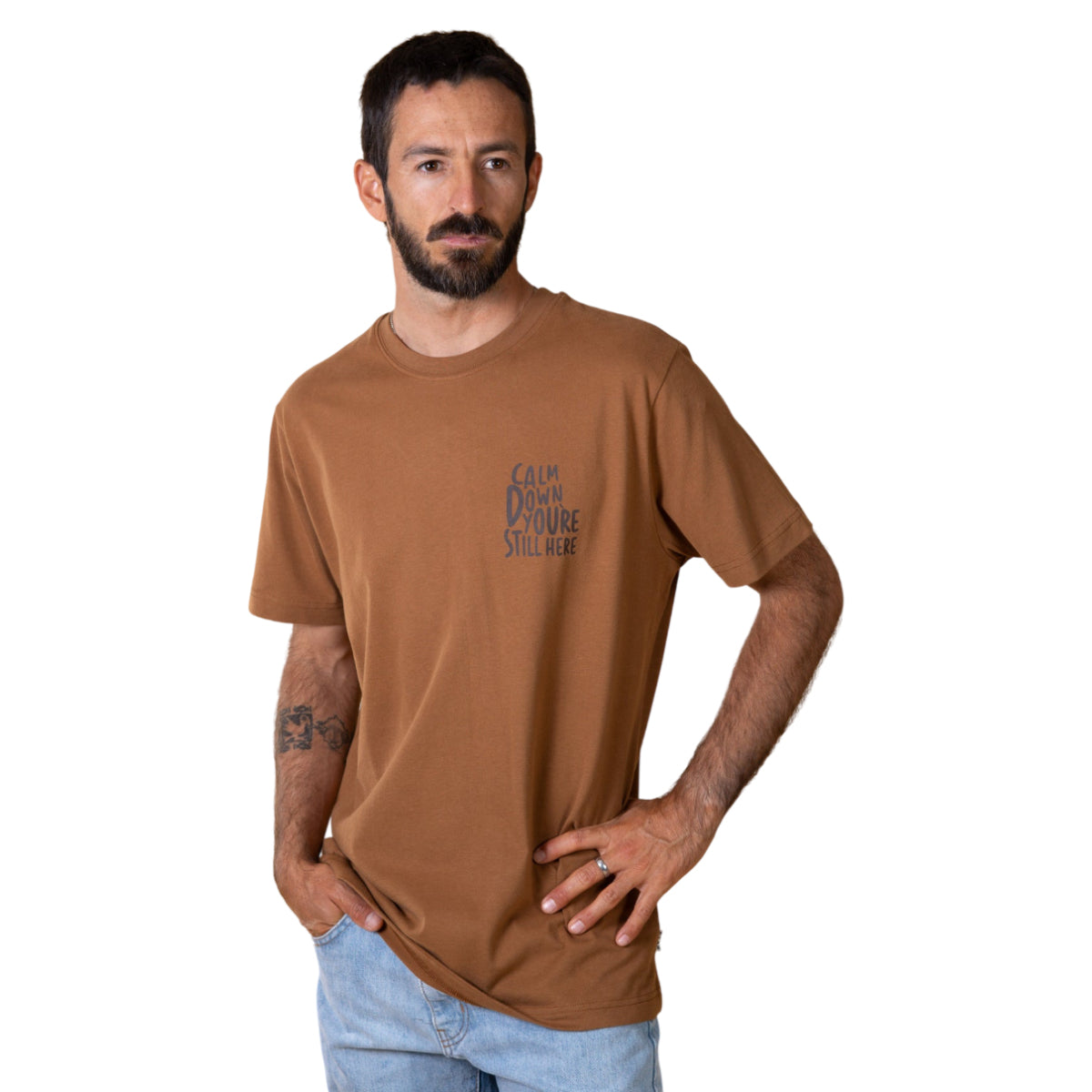 Calm down ch men's brushed t-shirt