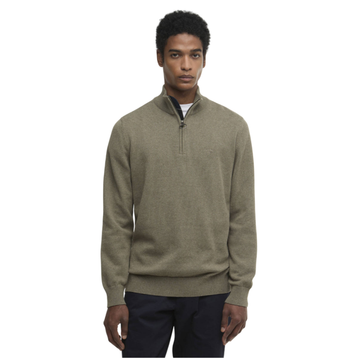 Cotton half zip