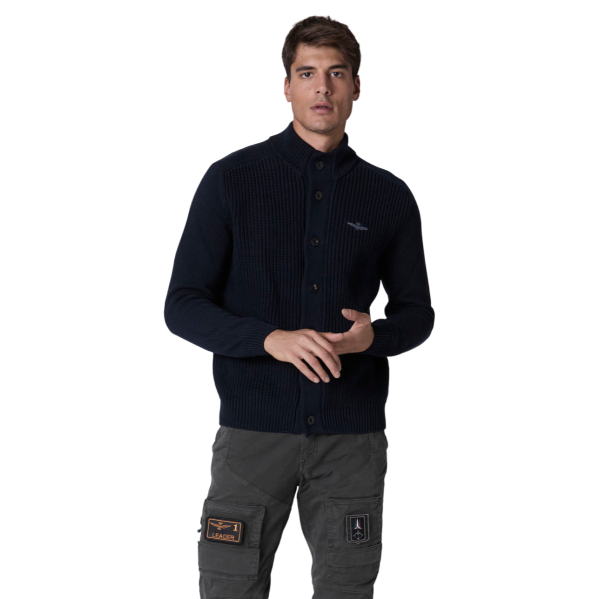 Aeronautica militare Ribbed Cardigan
