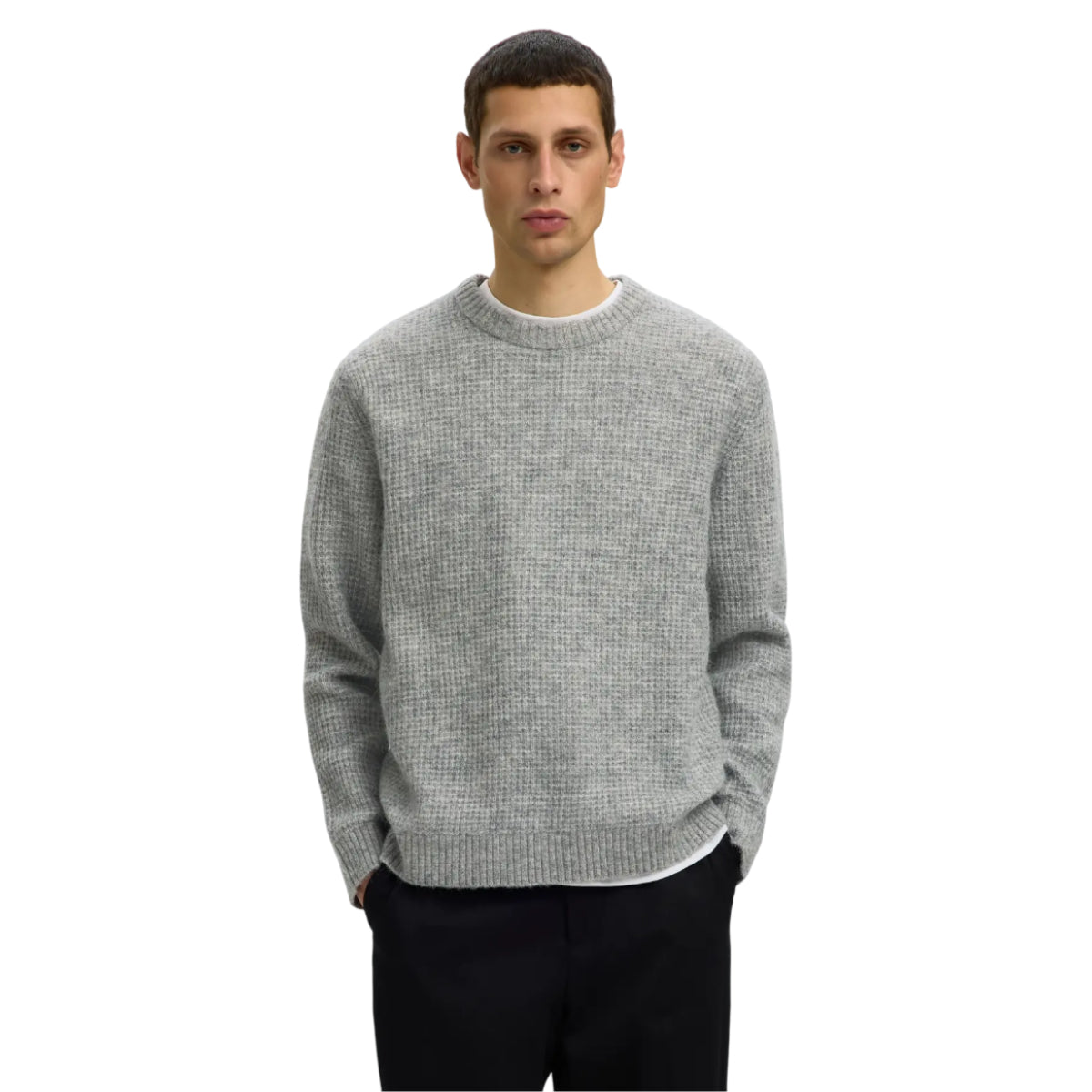 Rai knit waffle crew neck