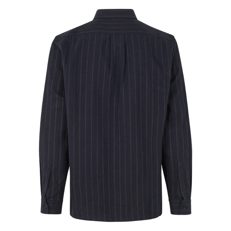 Mads Nørgaard Flannel heavy malt stripe shir